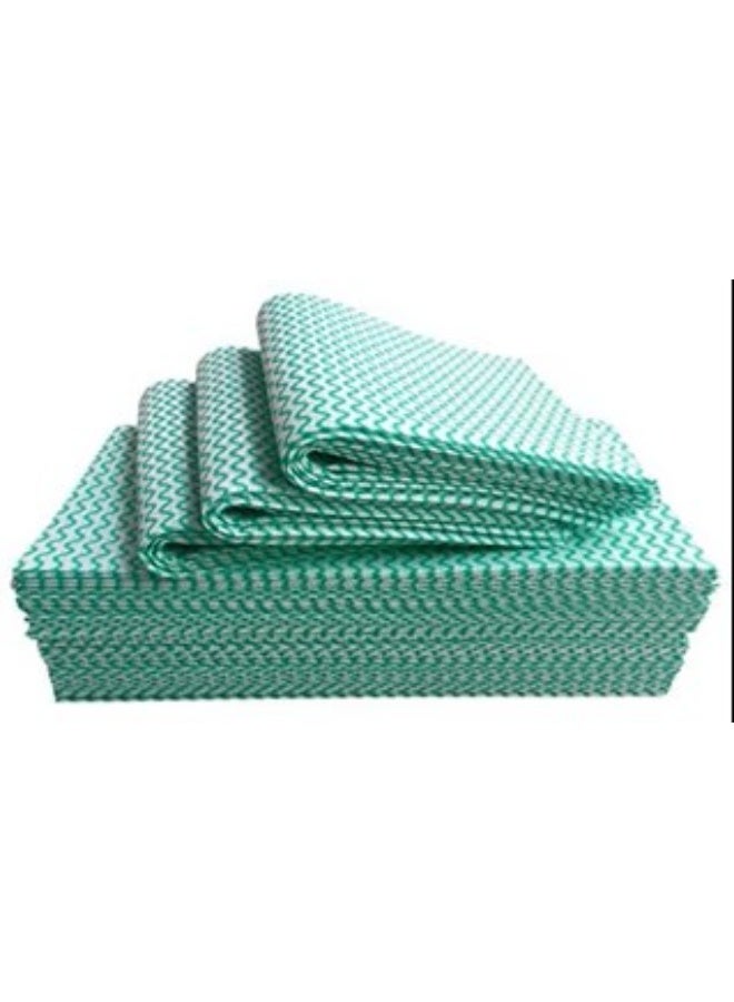 CHEMEX Non-Woven Semi Disposable Cleaning Cloth J Cloth 50 pcs/pkt Green